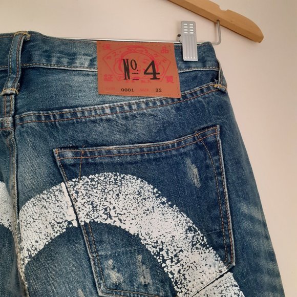 EVISU classic Seagull Daicock Japanese denim sz 32 Handcrafted Straight Leg - Picture 4 of 7